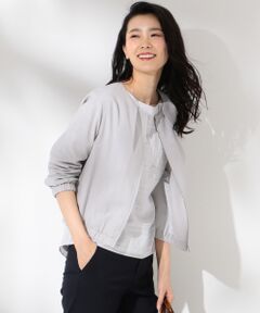 【WEB限定色あり】ソリビアコットンリネン ノーカラージャケット