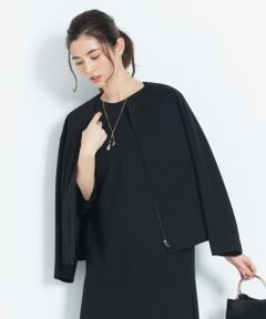 【VERY3月号掲載】VISCOSE JERSEY ノーカラーブルゾン