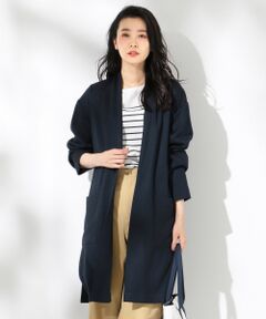 L size ONWARD(大きいサイズ) / エルサイズオンワード ノーカラージャケット | 【洗える】ジャージーボンディング ノーカラーコート