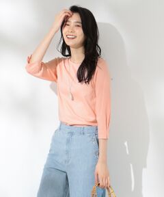 L size ONWARD(大きいサイズ) / エルサイズオンワード Tシャツ | コットンリブスムース カットソー