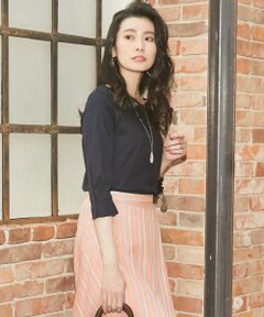 L size ONWARD(大きいサイズ) / エルサイズオンワード Tシャツ | コットンリブスムース カットソー