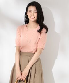 L size ONWARD(大きいサイズ) / エルサイズオンワード ニット・セーター | 【ツインセット対応】KNIT BASIC 半袖 ニット