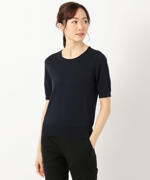 L size ONWARD(大きいサイズ) / エルサイズオンワード ニット・セーター | 【ツインセット対応】KNIT BASIC 半袖 ニット | 詳細11