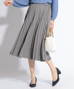 L size ONWARD(大きいサイズ) / エルサイズオンワード ミニ・ひざ丈スカート | ファイン プリーツ スカート