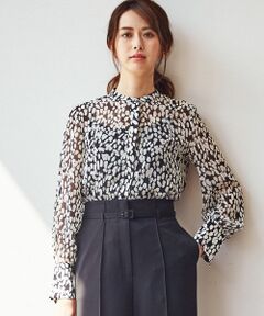 L size ONWARD(大きいサイズ) / エルサイズオンワード トップス | Brushed Dots ブラウス