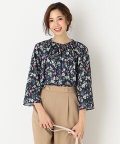 L size ONWARD(大きいサイズ) / エルサイズオンワード トップス | 【2WAY】Deveauxフラワープリント ブラウス