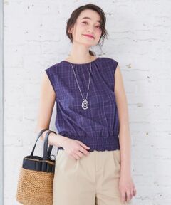 L size ONWARD(大きいサイズ) / エルサイズオンワード トップス | 【WEB限定色あり・洗える】L'aube コットンローンノースリーブ ブラウス