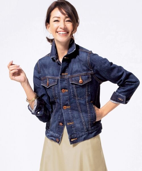 セール】 【中村アンさん着用】23区 DENIM ストレッチデニムジャケット(検索番号H37) （Gジャン・デニムジャケット）｜L size  ONWARD(大きいサイズ) エルサイズオンワード ファッション通販 タカシマヤファッションスクエア