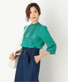 L size ONWARD(大きいサイズ) / エルサイズオンワード トップス | 【洗える】アンティークレース ブラウス