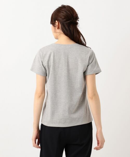 L size ONWARD(大きいサイズ) / エルサイズオンワード Tシャツ | L'aube クルーネックロゴ Tシャツ | 詳細9