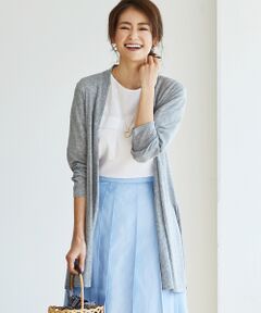 L size ONWARD(大きいサイズ) / エルサイズオンワード カーディガン・ボレロ | 【新色追加】ラメパルサー ロング丈カーディガン(検索番号H48)