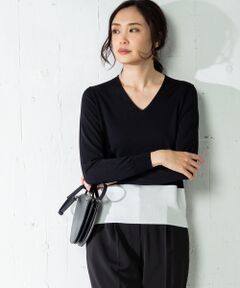 L size ONWARD(大きいサイズ) / エルサイズオンワード ニット・セーター | 【さらさら素材でシーズンレスで使える】Synthetic Yarn ニット