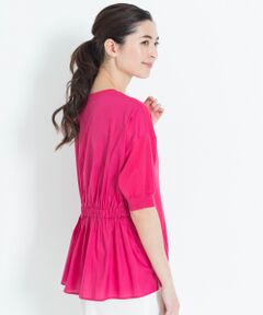 L size ONWARD(大きいサイズ) / エルサイズオンワード ニット・セーター | コットンアセテート バックギャザーニット