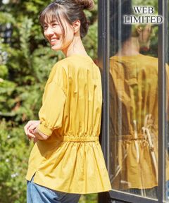 L size ONWARD(大きいサイズ) / エルサイズオンワード ニット・セーター | コットンアセテート バックギャザーニット