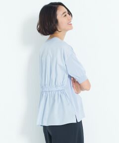 L size ONWARD(大きいサイズ) / エルサイズオンワード ニット・セーター | コットンアセテート バックギャザーニット