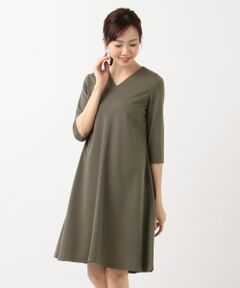 【マガジン掲載】ストレッチジャージー フレアワンピース(検索番号H97)