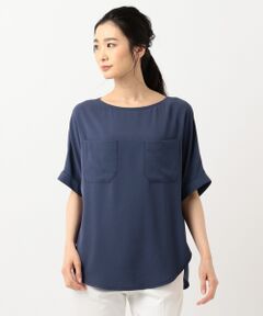 【セットアップ】Soft Twill クルーネック ブラウス