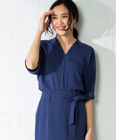 【セットアップ】Soft Twill  Vネックブラウス