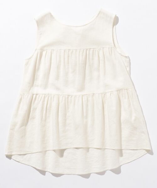 L size ONWARD(大きいサイズ) / エルサイズオンワード トップス | 【洗える】L'aube リネンレーヨンノースリーブ ブラウス | 詳細3