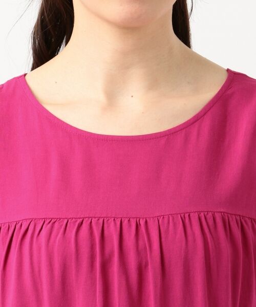 L size ONWARD(大きいサイズ) / エルサイズオンワード トップス | 【洗える】L'aube リネンレーヨンノースリーブ ブラウス | 詳細13