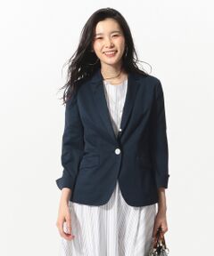 L size ONWARD(大きいサイズ) / エルサイズオンワード テーラードジャケット | 【吸水速乾】EVALETジャージー テーラードジャケット