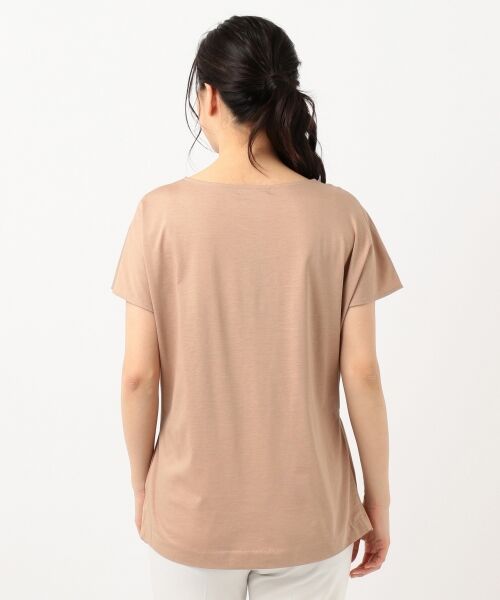L size ONWARD(大きいサイズ) / エルサイズオンワード Tシャツ | C／Vis Jersey Combi ギャザー カットソー | 詳細5