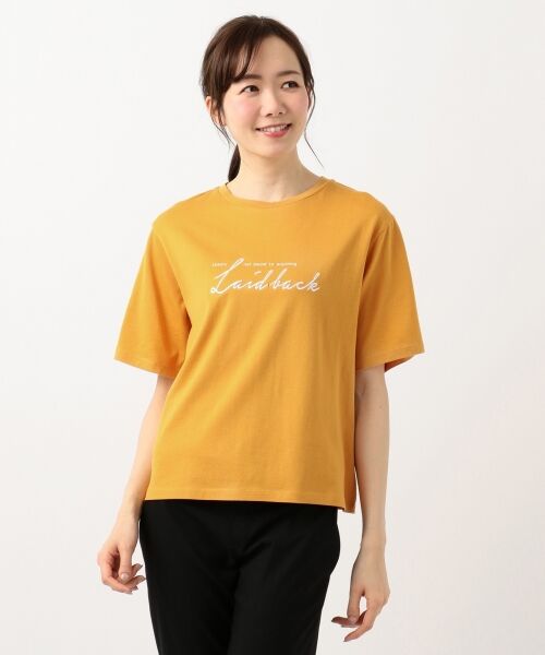 L size ONWARD(大きいサイズ) / エルサイズオンワード Tシャツ | 【WEB限定色あり】エンブロイダリー 大人ロゴ Tシャツ | 詳細12