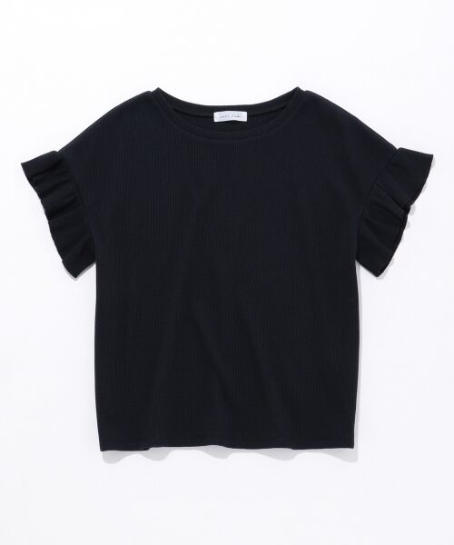 L size ONWARD(大きいサイズ) / エルサイズオンワード Tシャツ | L'aube T/Cワッフル Tシャツ | 詳細4