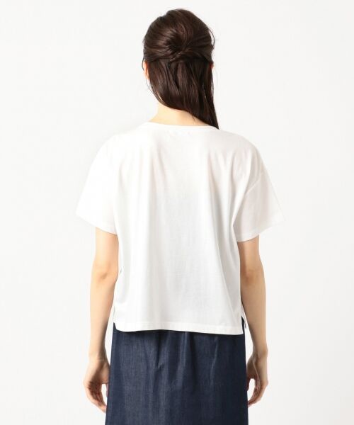 L size ONWARD(大きいサイズ) / エルサイズオンワード Tシャツ | 【L'aube】 ロゴ刺繍 Tシャツ | 詳細5
