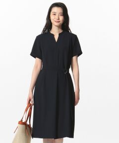 L size ONWARD(大きいサイズ) / エルサイズオンワード ミニ丈・ひざ丈ワンピース | 【洗える】パウダーポリ ワンピース