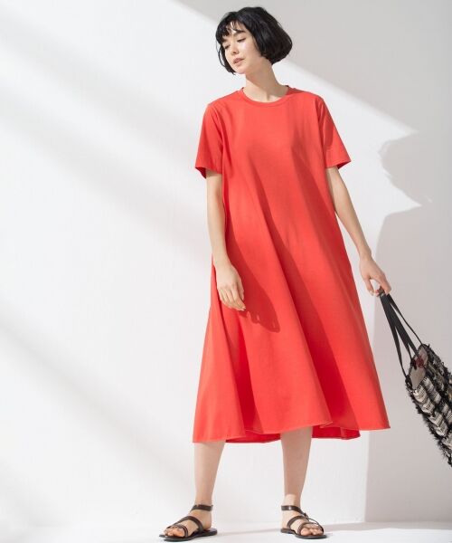 セール 中村アンさん着用 ペルーコットン フレアワンピース 検索番号k32 ミニ丈 ひざ丈ワンピース L Size Onward 大きいサイズ エルサイズオンワード ファッション通販 タカシマヤファッションスクエア