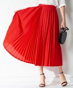 L size ONWARD(大きいサイズ) / エルサイズオンワード ミニ・ひざ丈スカート | 【竹下玲奈さん着用】Sheer Pleats スカート