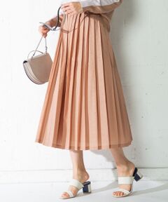 L size ONWARD(大きいサイズ) / エルサイズオンワード ミニ・ひざ丈スカート | 【竹下玲奈さん着用】Sheer Pleats スカート