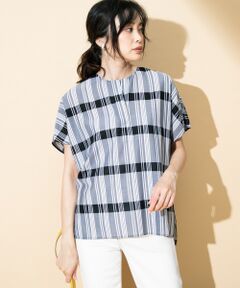 Stripe Check ブラウス