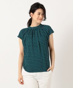 L size ONWARD(大きいサイズ) / エルサイズオンワード トップス | 【新型登場】Back Satin Amunzen ハイネック ブラウス