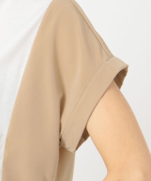 L size ONWARD(大きいサイズ) / エルサイズオンワード Tシャツ | Fabric Combi Jersey 半袖 カットソー | 詳細5
