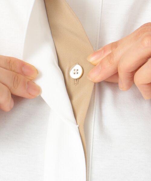 L size ONWARD(大きいサイズ) / エルサイズオンワード Tシャツ | Fabric Combi Jersey 半袖 カットソー | 詳細7