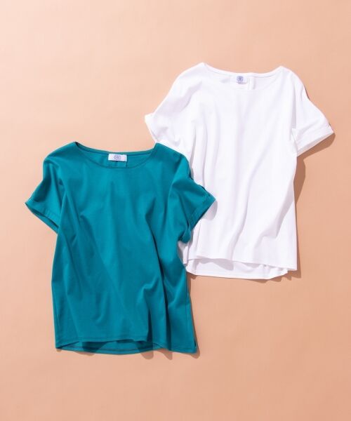 L size ONWARD(大きいサイズ) / エルサイズオンワード Tシャツ | 【消臭効果・接触冷感】コンパクトコットンスムース ゆるTシャツ | 詳細2