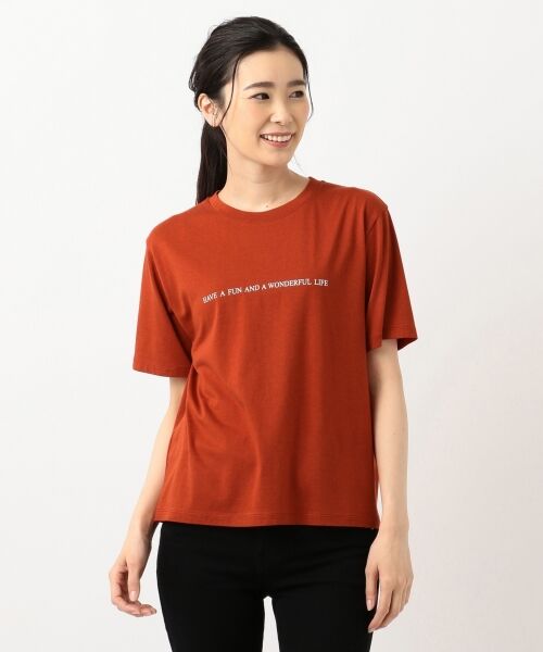 L size ONWARD(大きいサイズ) / エルサイズオンワード Tシャツ | プリントTEE2 半袖Tシャツ | 詳細12