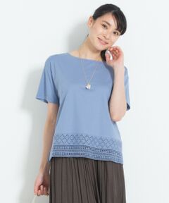 【洗える】EMBROIDERY JERSEY カットソー