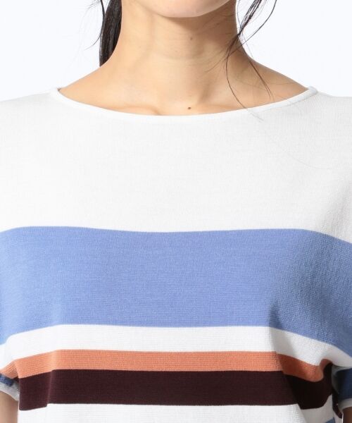 L size ONWARD(大きいサイズ) / エルサイズオンワード ニット・セーター | 【洗える】ミラノフレンチマルチボーダー ニット | 詳細6