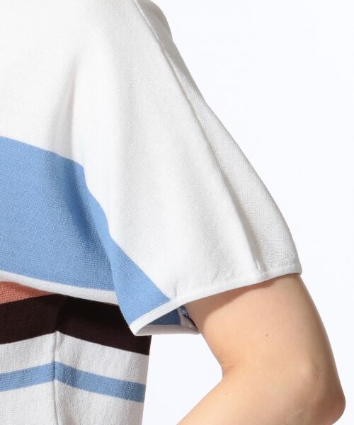 L size ONWARD(大きいサイズ) / エルサイズオンワード ニット・セーター | 【洗える】ミラノフレンチマルチボーダー ニット | 詳細7