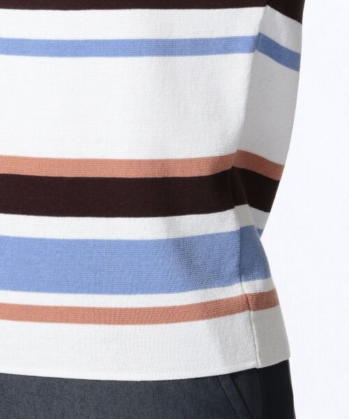 L size ONWARD(大きいサイズ) / エルサイズオンワード ニット・セーター | 【洗える】ミラノフレンチマルチボーダー ニット | 詳細8