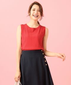 L size ONWARD(大きいサイズ) / エルサイズオンワード ニット・セーター | 【洗える】アイレットノースリニット トップス