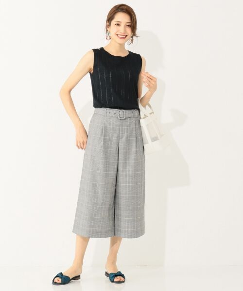 L size ONWARD(大きいサイズ) / エルサイズオンワード ニット・セーター | 【洗える】アイレットノースリニット トップス | 詳細6