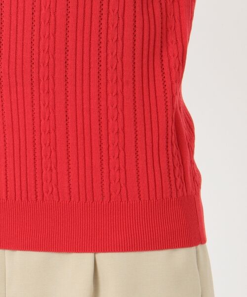 L size ONWARD(大きいサイズ) / エルサイズオンワード ニット・セーター | 【洗える】アイレットノースリニット トップス | 詳細17