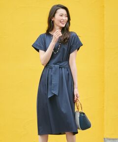 L size ONWARD(大きいサイズ) / エルサイズオンワード ミニ丈・ひざ丈ワンピース | 【洗える】トリコットチェック ワンピース