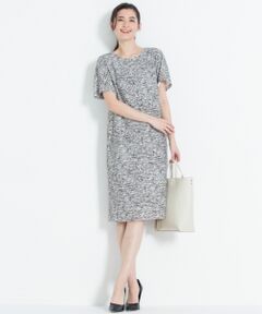 【洗える】TWEED JERSEY ワンピース