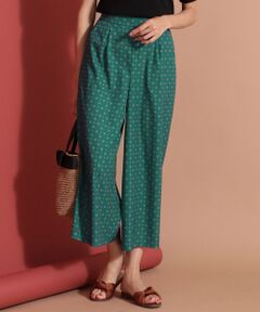 L size ONWARD(大きいサイズ) / エルサイズオンワード その他パンツ | 【洗える】コモンデシンプリント ワイドパンツ