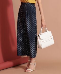 L size ONWARD(大きいサイズ) / エルサイズオンワード その他パンツ | 【洗える】コモンデシンプリント ワイドパンツ